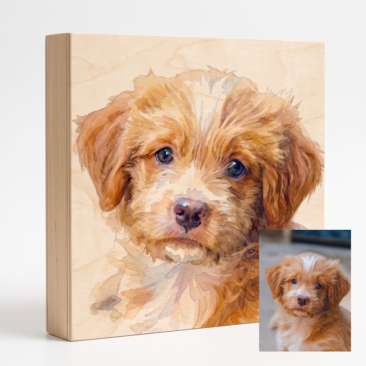 Custom Watercolor Wood Print